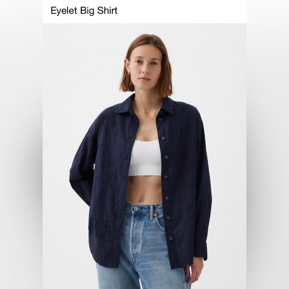 NWT - GAP Eyelet Big Shirt